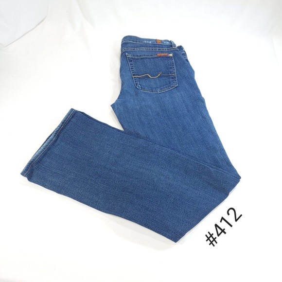 7 For All Mankind Denim - 7 For All Mankind Bootcut Medium Wash Denim Jeans Womens Size 30 Blue
